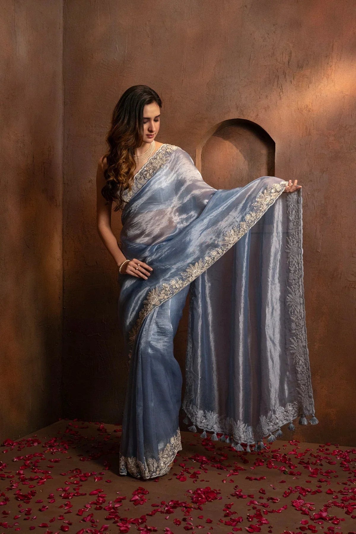 organza saree